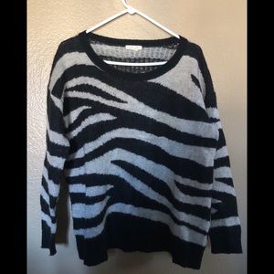 Club Monaco mohair blend zebra sweater